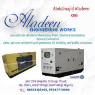ALADEEN ENGINEERINGS GENERATORS RENTAL AND HIAB CRANE HIRE
