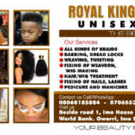 Royal kings and queens unisex saloon